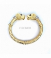 PULSERA BICOLOR ORO 18KT FELINOS