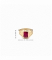 ANILLO ORO 18KT CON PIEDRA ROJA