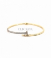 PULSERA ORO 18KT CLAVO CON CIRCONITAS