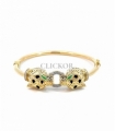 PULSERA ORO 18KT FELINOS CON CIRCONITAS