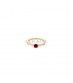 SOLITARIO ORO 18KT ROJO CIRCONITAS