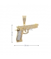 COLGANTE ORO 18KT PISTOLA CIRCONITAS