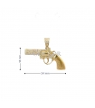 COLGANTE ORO 18KT PISTOL CIRCONITAS