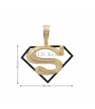 COLGANTE ORO AMARILLO 18KT SUPER MAN ZIR