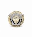 SELLO ORO 18KT MEDUSA CON CIRCONITAS