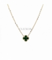 COLLAR ORO 18KT TREVOL DE JADE