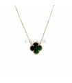 COLLAR ORO 18KT TREVOL DE JADE