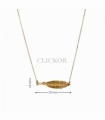 COLLAR ORO 18KT PLUMA