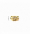 ANILLO ORO 18KT MEDUSA CIRCONITAS