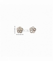 PENDIENTES ORO BLANCO 18KT FLOR