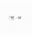 PENDIENTES ORO 18KT MARIPOSA CIRCONITAS