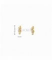 PENDIENTES ORO 18KT LLAVE DE SOL CIRCONI